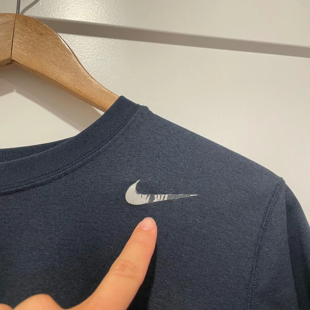 Nike Mens Dri-FIT‎ Short Sleeve Training T-Shirt Navy Blue Men's Size Small